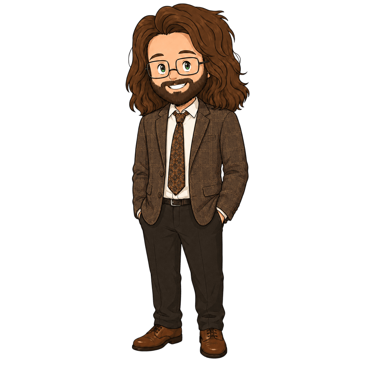 Illustration of Grant Larcom — Nashville pianist and piano technician